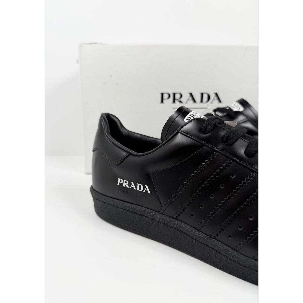 Size 9 - Prada x Adidas Superstar Black Sneakers NEW - Picture 2 of 11